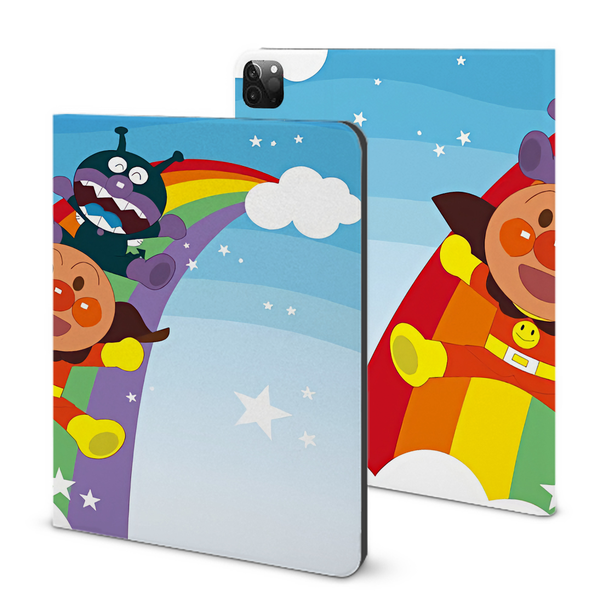 （画像用） アンパンマン Anpanman IPadケース ペンホルダー付き ブックスタイルデザイン